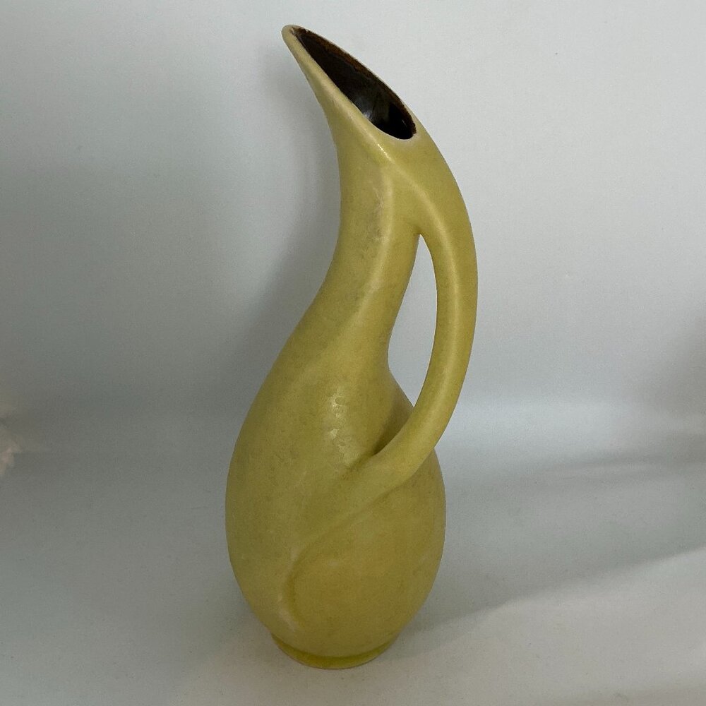 Vintage mid-century modern U Keramik German pottery, 9" Handled Vase